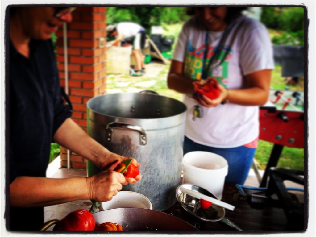 momenti dell' attività quotidiane lapassata di pomodoro